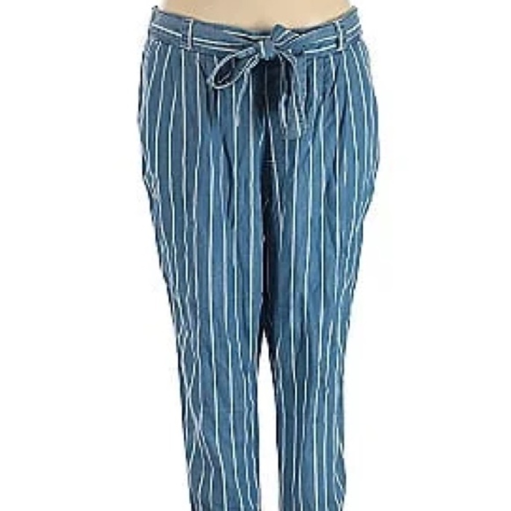 Soho Blue Striped Women's Trousers